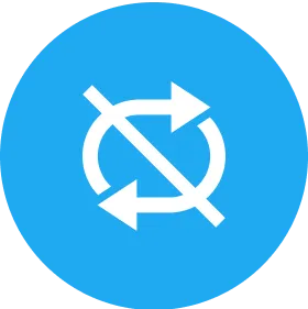 Icon showing automated interviews that stop repetitive questions